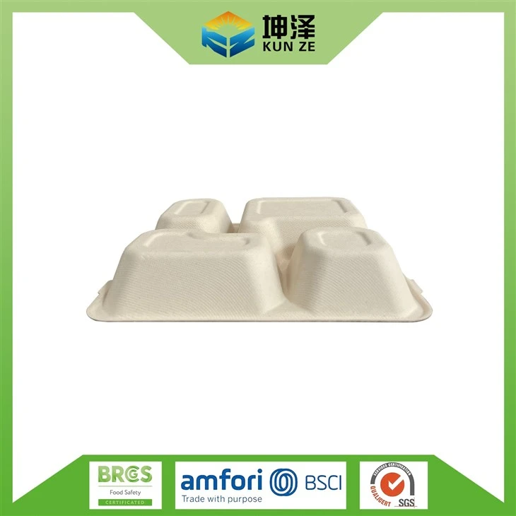 4 Compartment Disposable Container