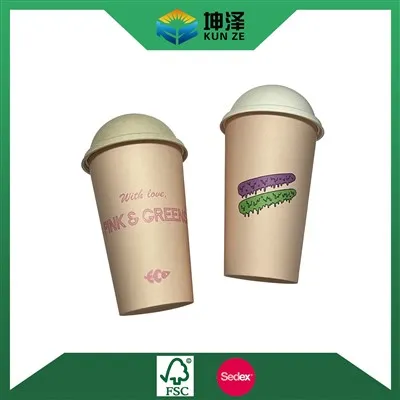 Külma joogi kaanega pabertopsid